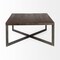Homeroots 34" Brown Solid Wood and Metal Square Coffee Table 393163 - alternate 9