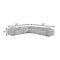 Homeroots Light Gray Italian Leather Power Reclining U Shaped Seven Piece Corner Sectional With Console 476595 - alternate 7