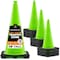 Xpose Safety Traffic Safety Cone, 28 in, Premium PVC, No Collar, Lime Green, 12 pk LTC28-12-X - alternate 1
