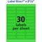 Avery High-Visibility Labels, Permanent Adhesive, Neon Green, 1" x 2-5/8", 750 Labels, 750PK 5971 - alternate 4