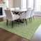 Homeroots 8' X 10' Green Black And Ivory Geometric Washable Indoor Outdoor Area Rug 596731 - alternate 7