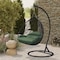 Leisuremod Teardrop Hanging Swing Chair with Stainless Steel Stand, 440 lb Capacity, Weatherproof RSCBL-57DG - alternate 7