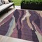 Homeroots 5' X 8' Plum Purple And Ivory Abstract Washable Indoor Outdoor Area Rug 600985 - alternate 1