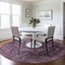 Homeroots 8' Eggplant Round Medallion Washable Indoor Outdoor Area Rug 608012 - alternate 9