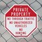 Signmission Private Property No Through Traffic, 6 Inch X 6 Inch, Plastic Sign OC-P-6-156 - alternate 7