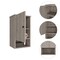 Homeroots 16" Light Gray Wood Floating Single Door Bathroom Vanity And Medicine Cabinet 479985 - alternate 1