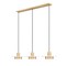 Z-Lite Ludo Matte White + Modern Gold 3 Light Linear Chandelier 829P12-3L-MW-MGLD-LE - alternate 1