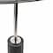 Homeroots 22" Smoky Black and Silver Aluminum Glass and Marble Pedestal End Table 627516 - alternate 6