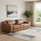 Homeroots 89in Cognac and Silver Italian Leather Power Reclining Loveseat With Storage 633759 - alternate 5