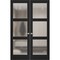Sartodoors Hidden Double Doors, Lucia 2552 Matte Black Concealed Metal Frame 64 x 96 (2* 32x96) Left Inswing LUCIA2552DMF-BLK-64x96-LH-I - alternate 1