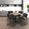 Regency Square Cain Breakroom Table W/ 4 Zeng Stack Chairs, 36 in W, 36 in L, Noble Oak TB3636NO44BK - alternate 8