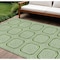 Homeroots 8' X 10' Green And Ivory Geometric Washable Indoor Outdoor Area Rug 610808 - alternate 1
