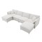 Homeroots 66" Cream Fabric Modular Sleeper Sofa With Ottoman 568290 - alternate 9