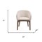 Homeroots Taupe and Brown Boucle And Faux Leather Dining Arm Chair 719110 - alternate 6