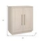 Homeroots 32" White Wood Accent Cabinet With Two Doors 546167 - alternate 5