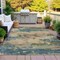 Homeroots 3' X 5' Teal Blue And Beige Abstract Washable Indoor Outdoor Area Rug 630939 - alternate 5