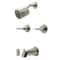Kingston Brass Double-Handle Tub and Shower Faucet, Brushed Nickel KBX8148KPS - alternate 1