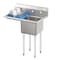 Koolmore 1 Compartment Stainless Steel NSF Commercial Kitchen Prep & Utility Sink with Drainboard SA151512-15L3 - alternate 1