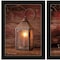 Homeroots Set Of Two Innkeepers Lantern 3 Black Framed Print Wall Art, 2PK 407214 - alternate 5