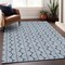 Homeroots 3' X 5' Denim Blue And Ivory Ogee Washable Indoor Outdoor Area Rug 601548 - alternate 4
