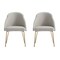 Manhattan Comfort Gracie Dining Chair in Stone and Gold - Set of 2 2-DC100-GST - alternate 8