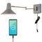 Jonathan Y Hygge 16" Swing Arm 1-Light Modern Midcentury Iron USB Charging Port LED Sconce, Grey/Brass Gold JYL1302C - alternate 1