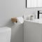 Homeroots Traditional Solid Teak Wall Mount Toilet Paper Holder 475854 - alternate 4