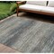 Homeroots 8' X 10' Granite Gray Striped Washable Indoor Outdoor Area Rug 608476 - alternate 1