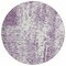 Homeroots 8' Lavender And Ivory Round Abstract Washable Indoor Outdoor Area Rug 612955 - alternate 5