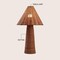 Jonathan Y Kara 26.5" Modern Coastal Woven Rattan Tapered Cylinder LED Table Lamp, Dark Brown JYL5705A - alternate 7