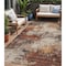 Homeroots 5' X 8' Rust And Beige Abstract Washable Indoor Outdoor Area Rug 630628 - alternate 1