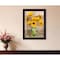 Homeroots Country Sunflowers 1 Black Framed Print Wall Art 416079 - alternate 3