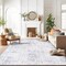 World Rug Gallery Vintage Boho Medallion Machine Washable Non Slip Area Rug 9 ft x 12 ft Blue 6025BLUE9X12 - alternate 8