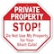Signmission Private Property Stop! Do Not Use M, 6 Inch X 6 Inch, Plastic Sign OC-P-6-143 - alternate 1