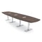 Skutchi Designs Arc Boat Conference Table With Power, 48 in W, 192 in L HAR-ABOT-48X192-T-H3041-ESIL - alternate 1