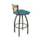 Holland Bar Stool Co Revelle 30in Swivel Bar Stool with Bronze Finish, Medium Back and Graph Tidal Seat 881 - alternate 6
