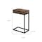 Homeroots 10.25" X 15.75" X 24.5" Brown Finish Drawer And Black Metal Accent Table 333187 - alternate 5