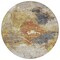 Homeroots 8' Taupe Black And Copper Round Abstract Washable Indoor Outdoor Area Rug 606027 - alternate 4