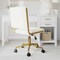 Martha Stewart Lulu Upholstered Office Chair in Off White/Polished Brass CH-240229-1-CR-GLD-MS - alternate 7