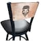 Holland Bar Stool Co 30" Blk Wrinkle New Mexico Swivel Bar Stool, Laser Engraved Back L03830BWMedMplANewMexBlkVinyl - alternate 1