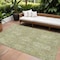 Homeroots 10' X 14' Sage And Green Damask Washable Indoor Outdoor Area Rug 603754 - alternate 1