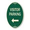Signmission Visitor Parking Left, 12 Inch X 18 Inch Designer, Heavy Gauge Aluminum A-OV-G-1218-9743 - alternate 1