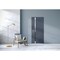 Vdomdoors Steel Door Cynex 6777 Grey Stainless Inserts Single Modern Painted-W32xH80-Left Inswing CYNEX6777EXD-GRE-W32 x H80-Left-hand Inswing - alternate 4