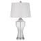 Homeroots 26" Clear Glass Table Lamp With White Empire Shade 524745 - alternate 1