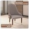 Leisuremod Elara Collection Wooden Dining Chair in Two-Tone Taupe, 2PK EC59TP2 - alternate 7