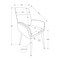 Monarch Specialties Dining Chair, 36-in. H, Upholstered, Dining Room, Kitchen, Brown Fabric, Taupe Leather Look, 2PK I 1182 - alternate 3