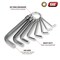 Performance Tool 8-Pc Sae Hex Key Wrench Set Hex Key Set, W1109C W1109C - alternate 5