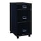 Space Solutions 14.25 in W 3 Drawer Mobile Vertical File Cabinet, Black 17427 - alternate 1