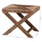 Bali & Pari Alda Woven Seagrass Ottoman - Handwoven Wicker Accent Stool with X Base, Boho Coastal Seating 270-14685-ZORO - alternate 5