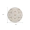 Homeroots 8' Ivory Brown And Coral Round Floral Washable Indoor Outdoor Area Rug 604781 - alternate 6